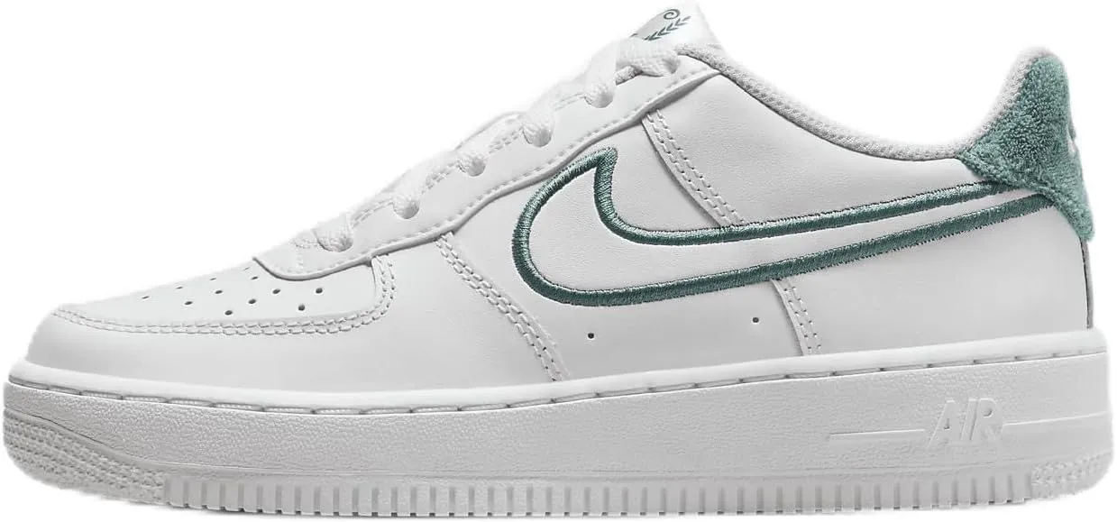 Nike Air Force 1 LV8 3 Big Kids' Shoes (FZ2008-100, Summit White/Bicoastal/Summit White) Size 6