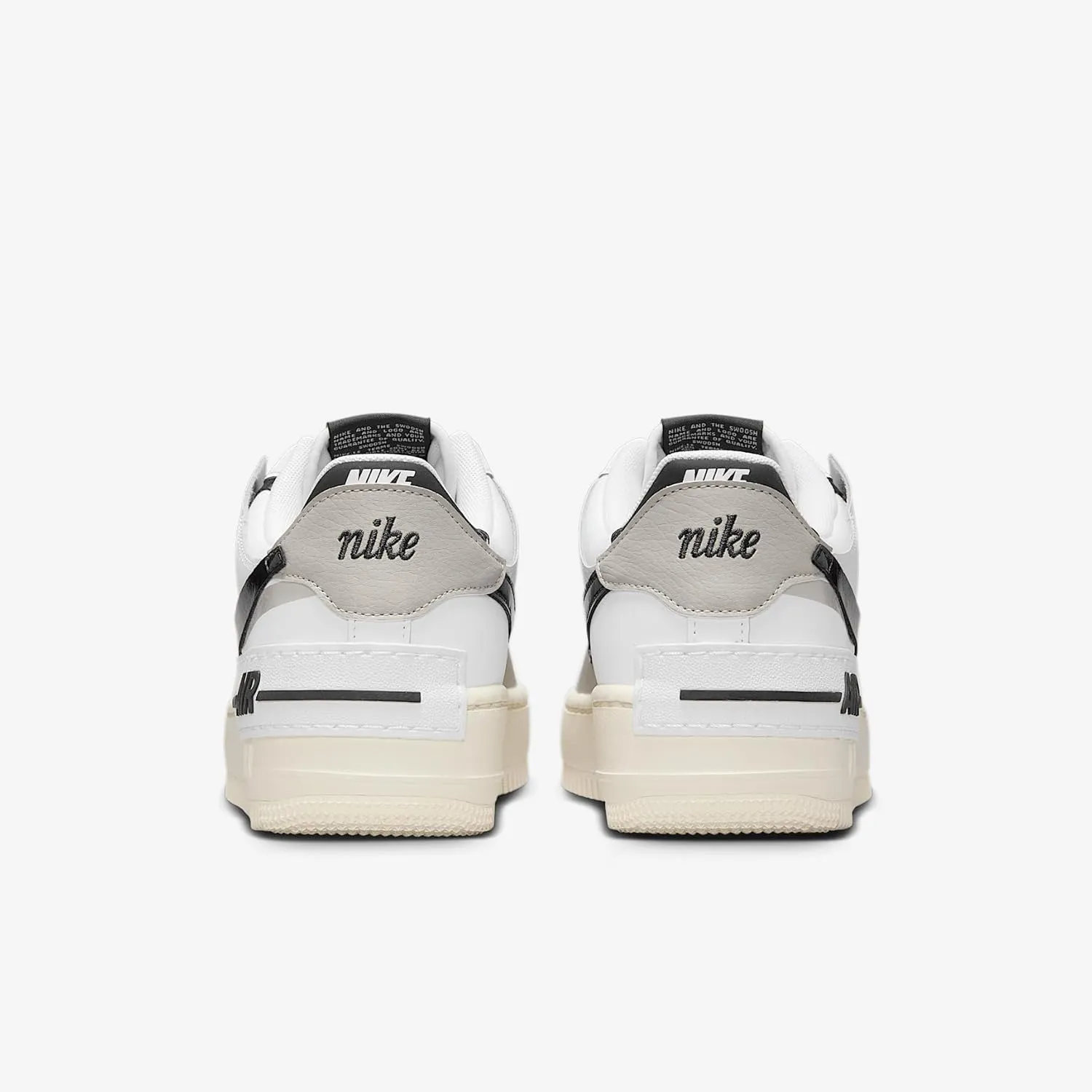 Nike Air Force 1 Shadow Women's Shoes (DZ1847-110, White/College Grey/Platinum Tint/Off Noir)