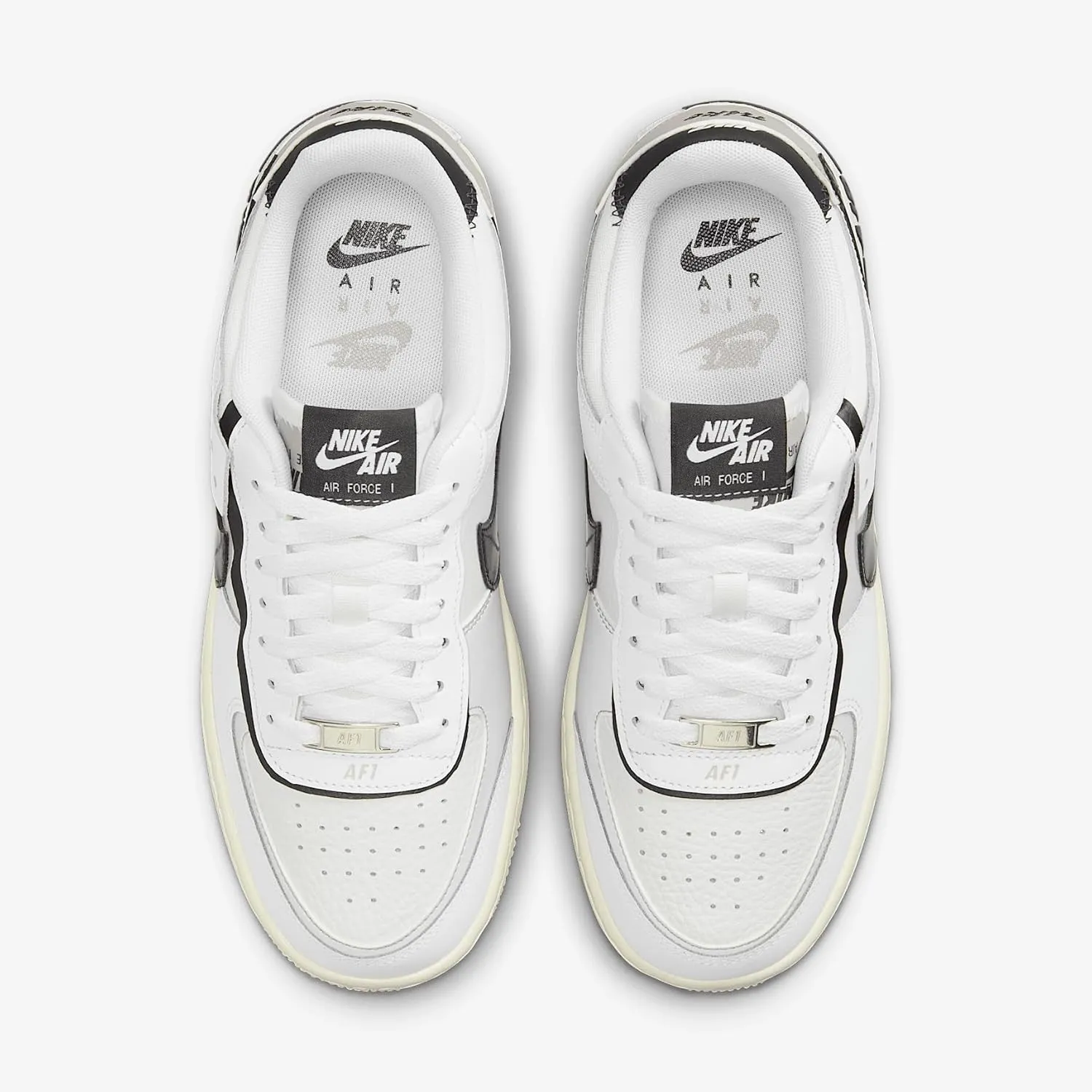 Nike Air Force 1 Shadow Women's Shoes (DZ1847-110, White/College Grey/Platinum Tint/Off Noir)
