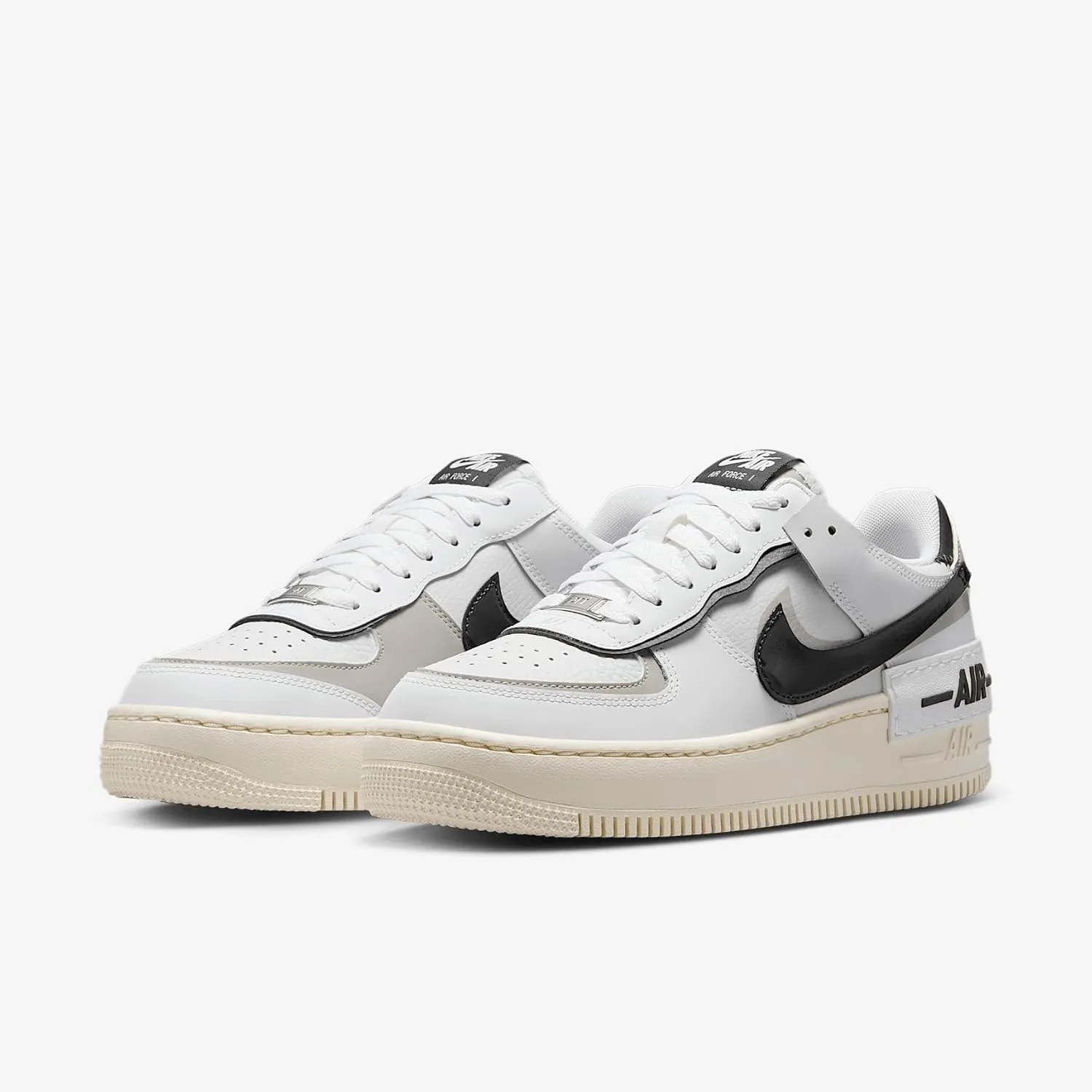 Nike Air Force 1 Shadow Women's Shoes (DZ1847-110, White/College Grey/Platinum Tint/Off Noir)