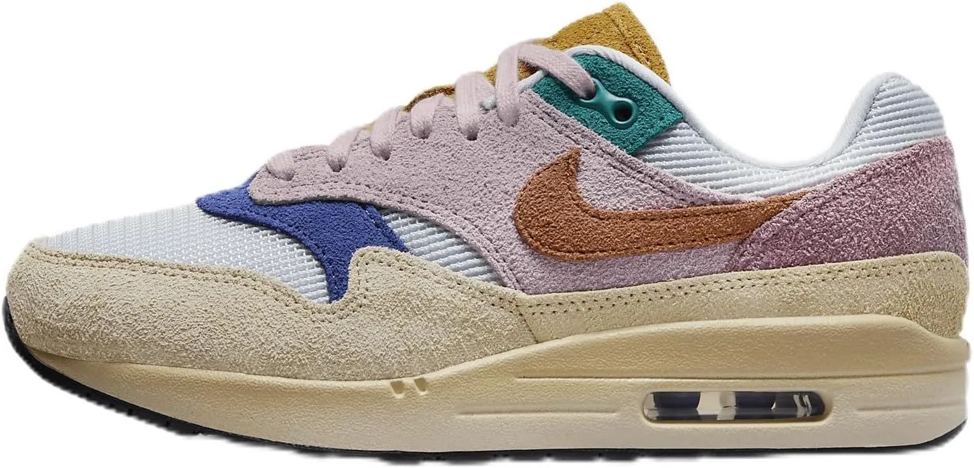 Nike Air Max 1 '87 Premium Women's Shoes (FN7200-224, Grain/Plum Fog/Violet Dust/Rugged Orange) Size 7