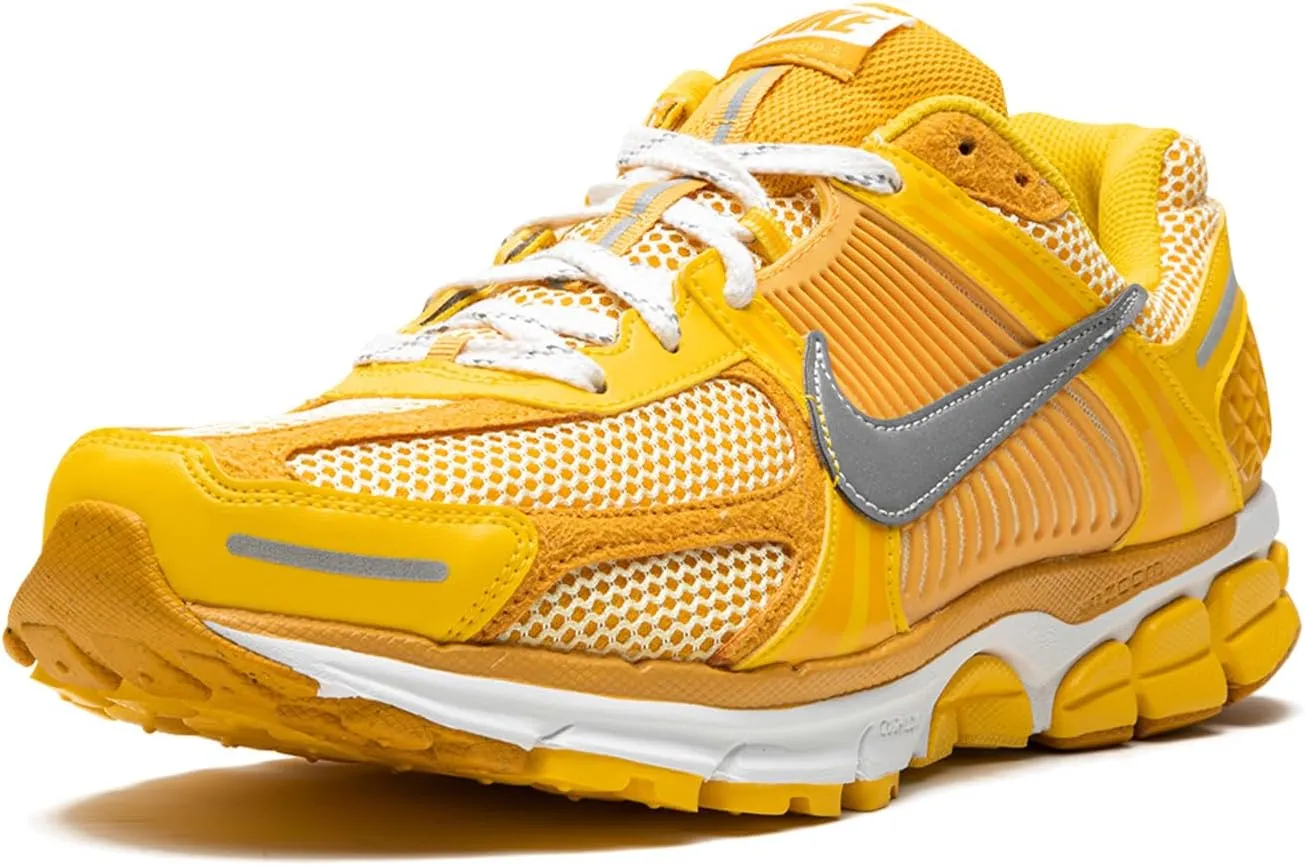 Nike Men's Vomero 5 PRM NM4 Sneakers - Varsity Maize / Laser Orange / Metallic Silver (Size 13)