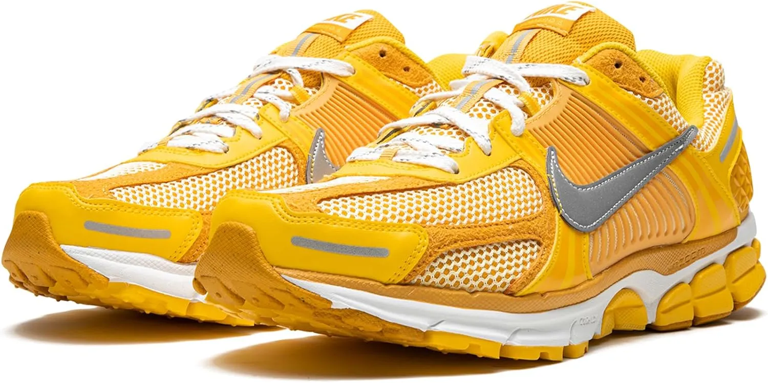 Nike Men's Vomero 5 PRM NM4 Sneakers - Varsity Maize / Laser Orange / Metallic Silver (Size 13)