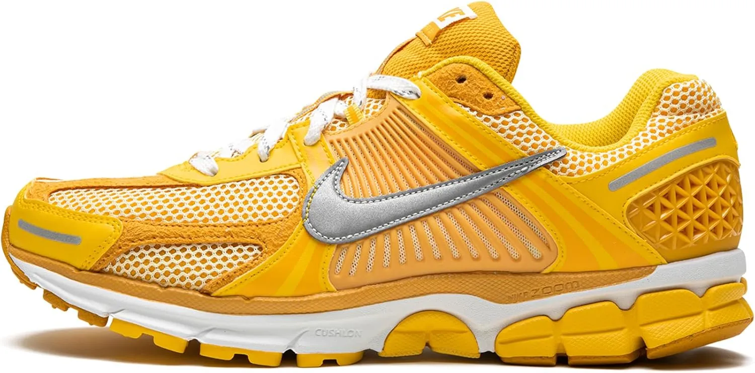 Nike Men's Vomero 5 PRM NM4 Sneakers - Varsity Maize / Laser Orange / Metallic Silver (Size 13)