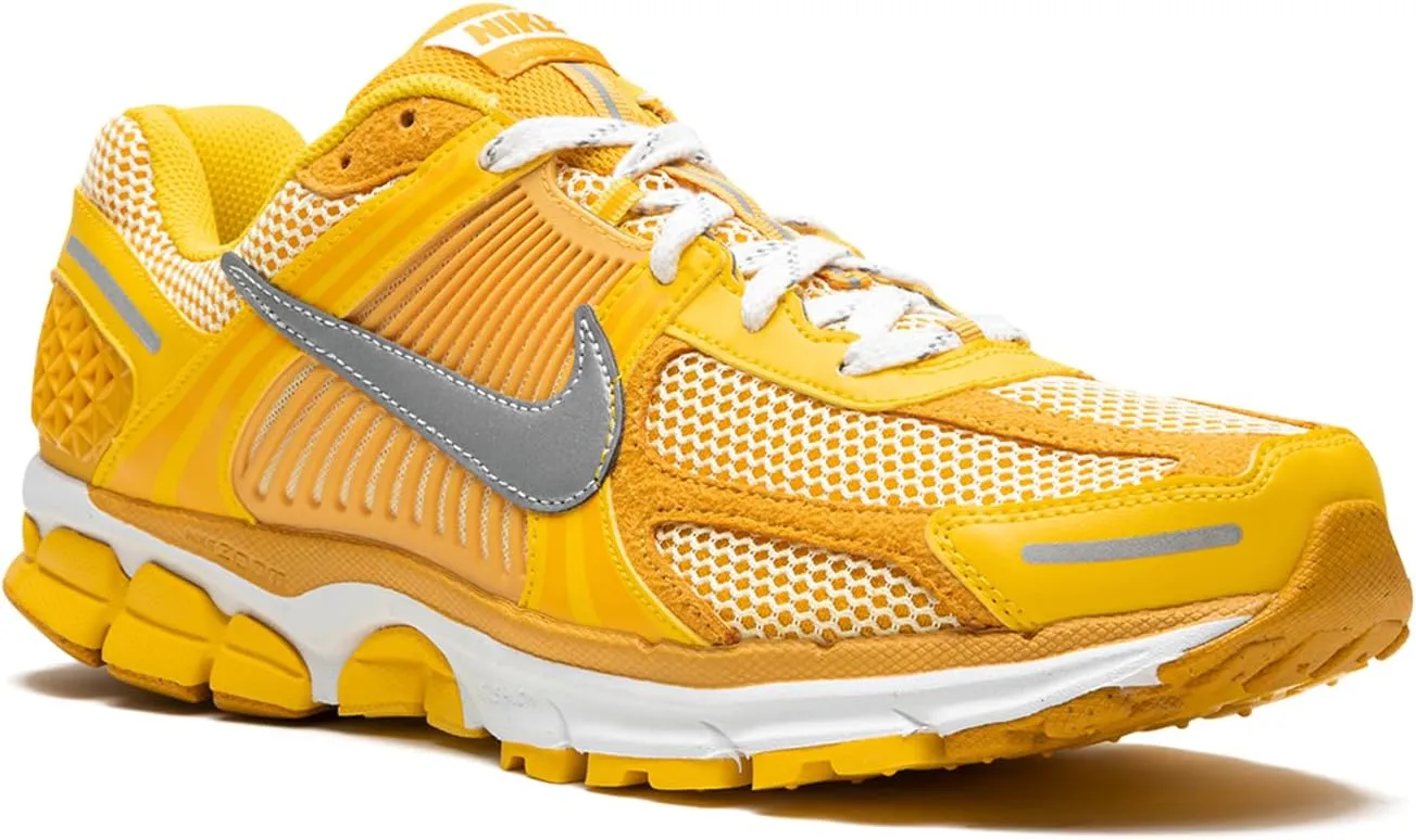 Nike Men's Vomero 5 PRM NM4 Sneakers - Varsity Maize / Laser Orange / Metallic Silver (Size 13)