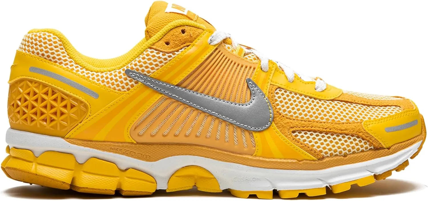 Nike Men's Vomero 5 PRM NM4 Sneakers - Varsity Maize / Laser Orange / Metallic Silver (Size 13)