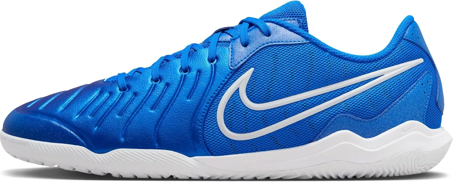 Nike Tiempo Legend 10 Academy Indoor/Court Low-Top Soccer Shoes (DV4341-400, Soar/White) Size 10.5