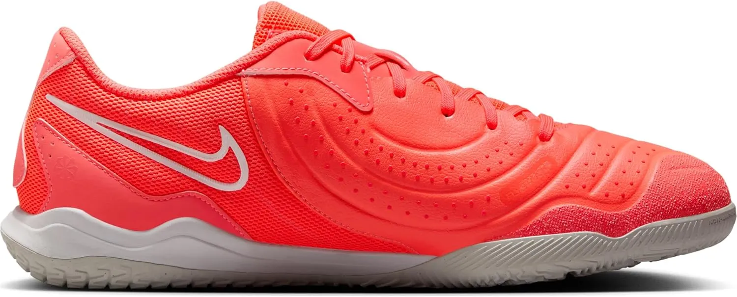 Nike Tiempo Legend 10 Academy Indoor/Court Low-Top Soccer Shoes (DV4341-800, Hot Lava/White)