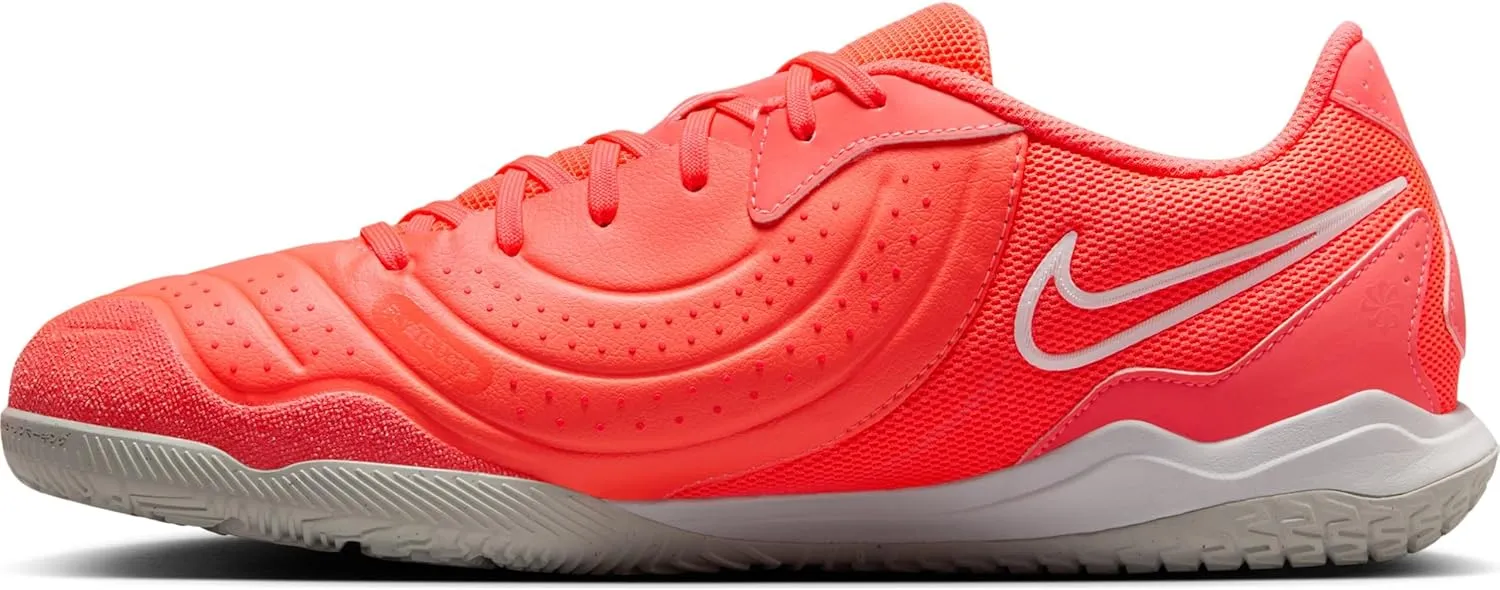 Nike Tiempo Legend 10 Academy Indoor/Court Low-Top Soccer Shoes (DV4341-800, Hot Lava/White)