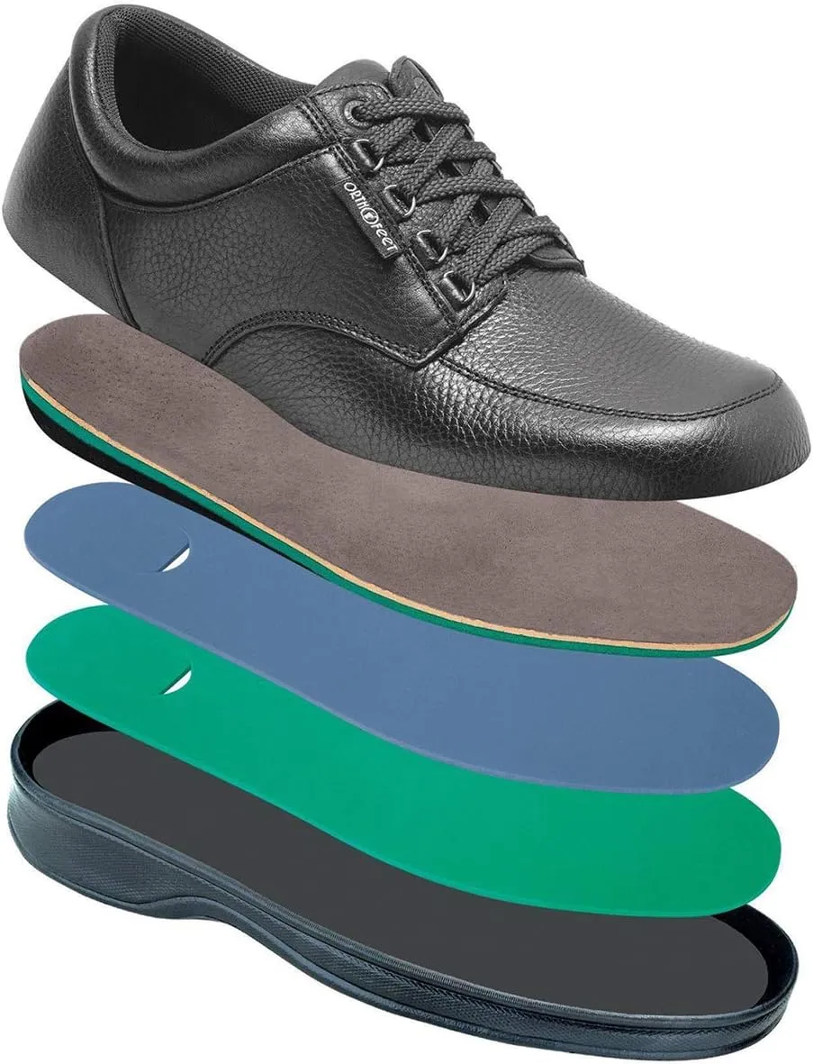 Orthofeet Men's Orthopedic Leather Avery Island Casual Shoes