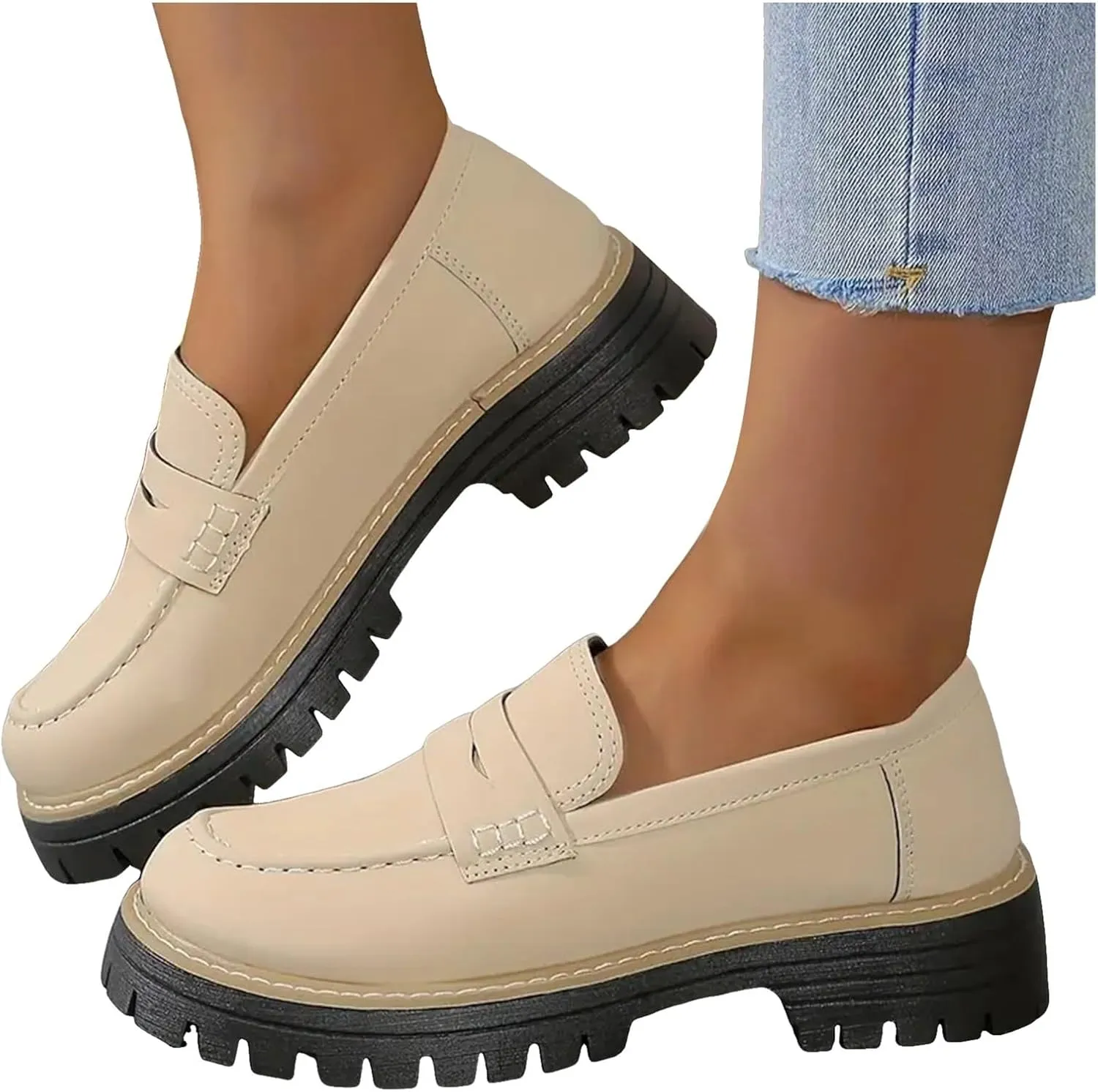 Orthoture Womens Shoes, Orthoture Orthopedic Platform Loafers, Womens Loafers Comfortable, Slip on Comfort Casual Fashion