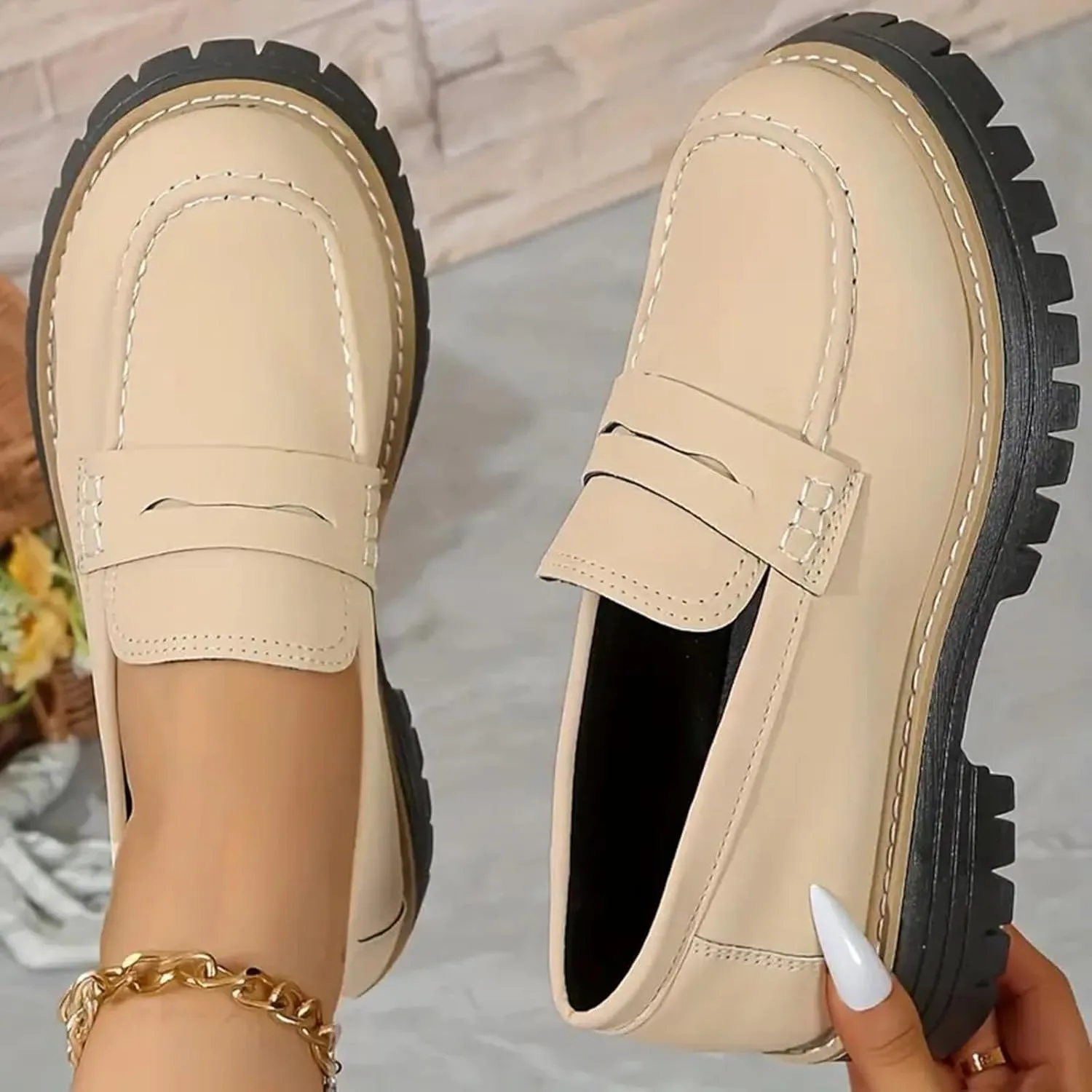 Orthoture Womens Shoes, Orthoture Orthopedic Platform Loafers, Womens Loafers Comfortable, Slip on Comfort Casual Fashion