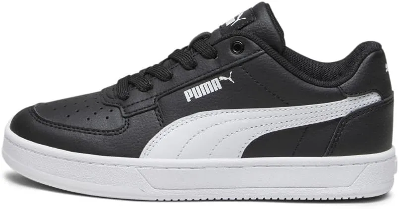PUMA Caven Sneaker, Black White, 4.5 US Unisex Big Kid