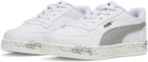 PUMA Caven Sneaker, White-Concrete Gray Black, 2.5 US Unisex Little Kid