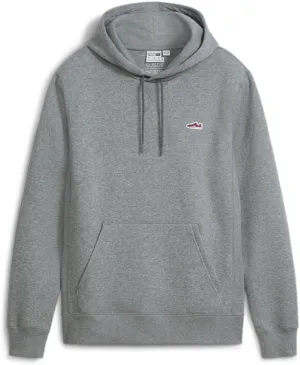 PUMA Mens Suede Logo Hoodie Casual Outerwear Casual Hoodie Drawstring - Grey - Size L