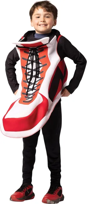 Rasta Imposta Basketball High Top Sneaker Halloween Costume Red and White, Child Size 7-10