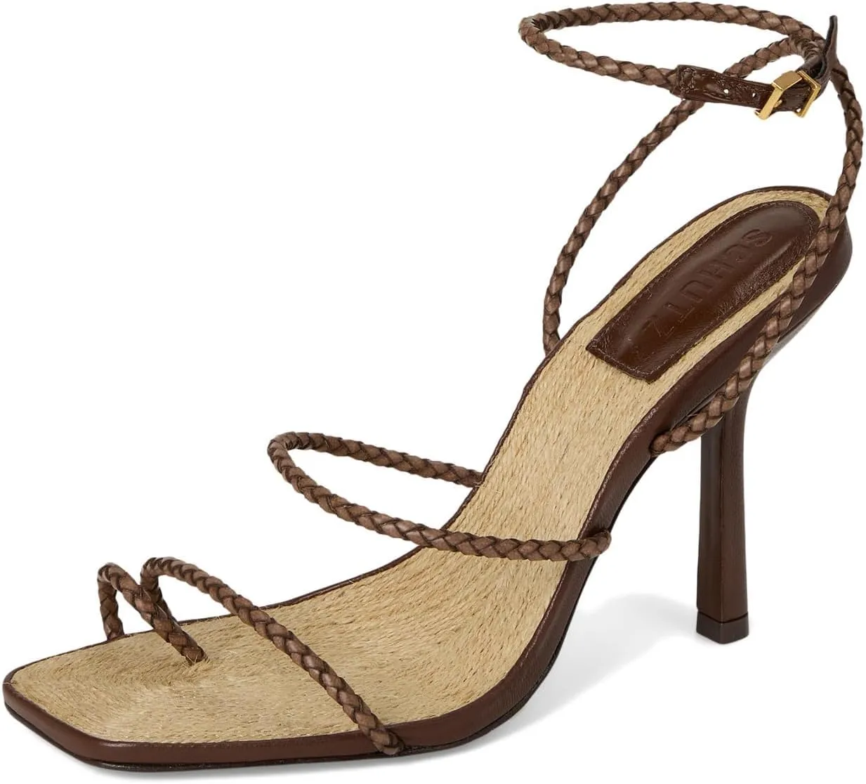 SCHUTZ Women's Kaya Straw Heeled Sandals
