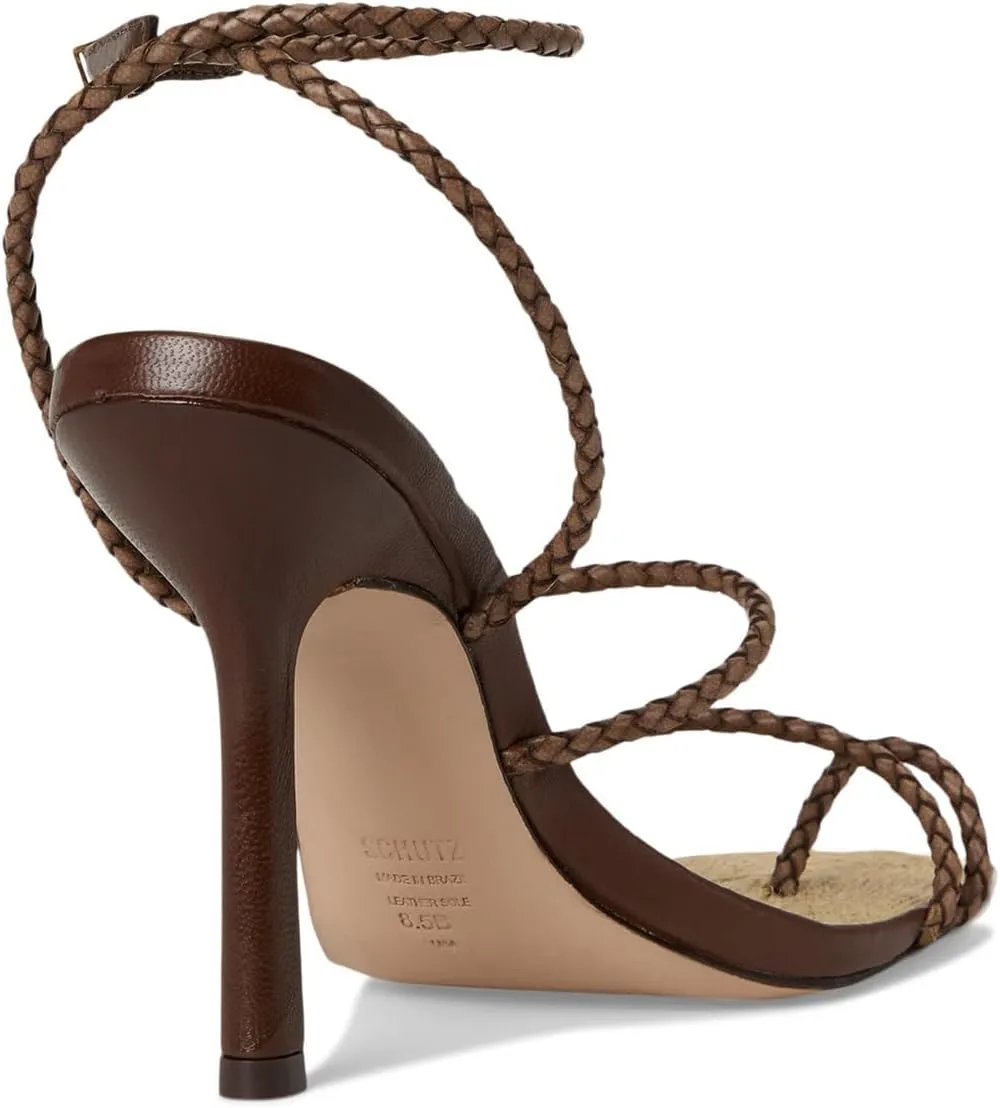 SCHUTZ Women's Kaya Straw Heeled Sandals