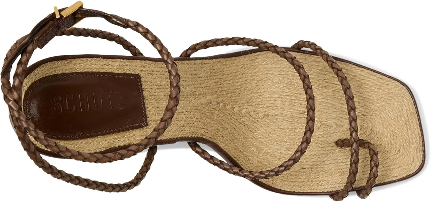 SCHUTZ Women's Kaya Straw Heeled Sandals