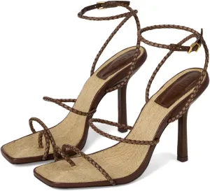 SCHUTZ Women's Kaya Straw Heeled Sandals