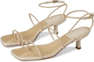 SCHUTZ Women's Kaya Straw Mid Sandal