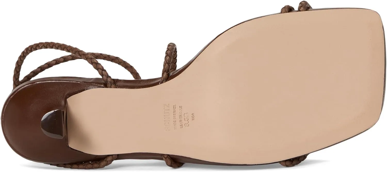 SCHUTZ Women's Kaya Straw Mid Sandal