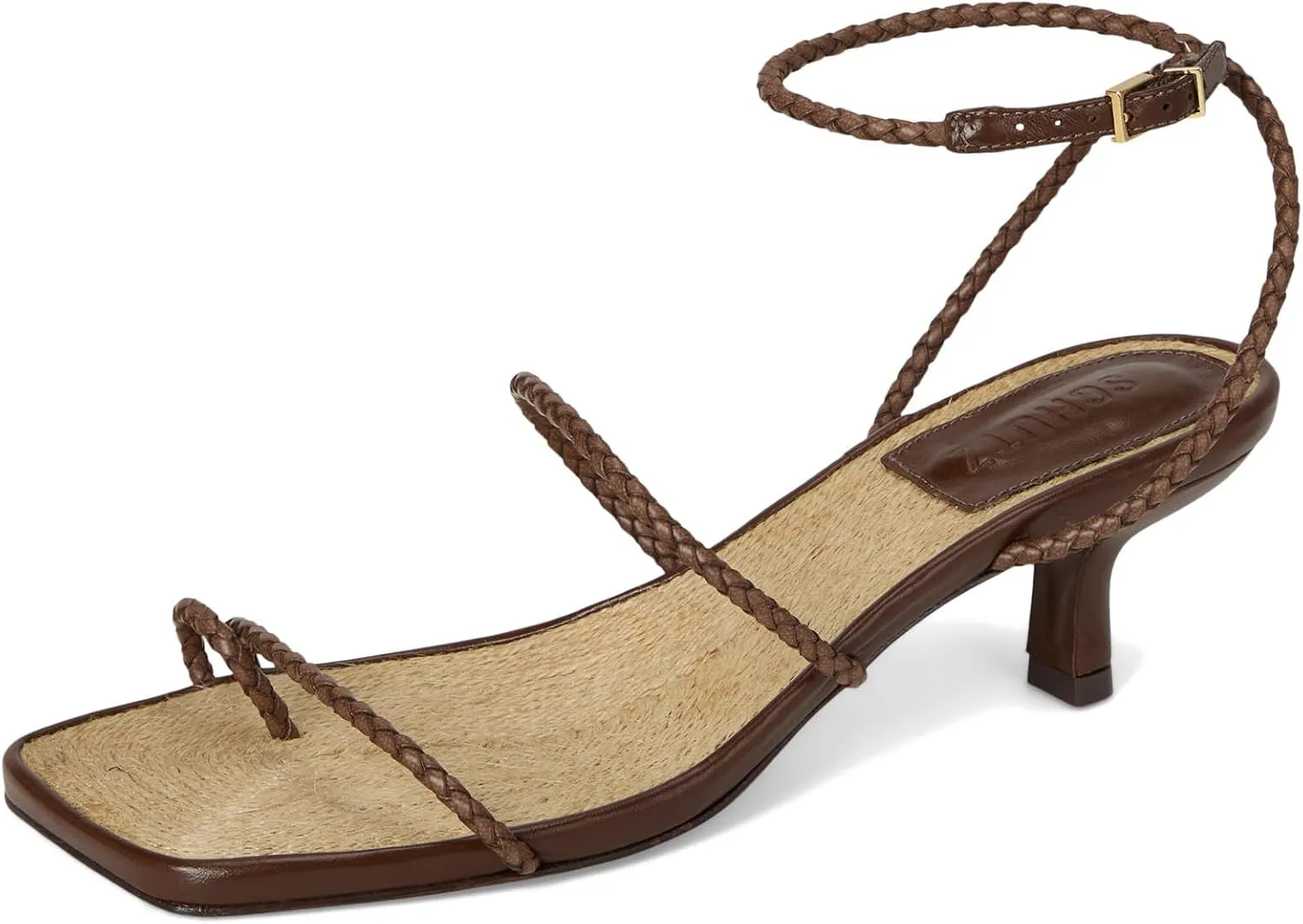 SCHUTZ Women's Kaya Straw Mid Sandal