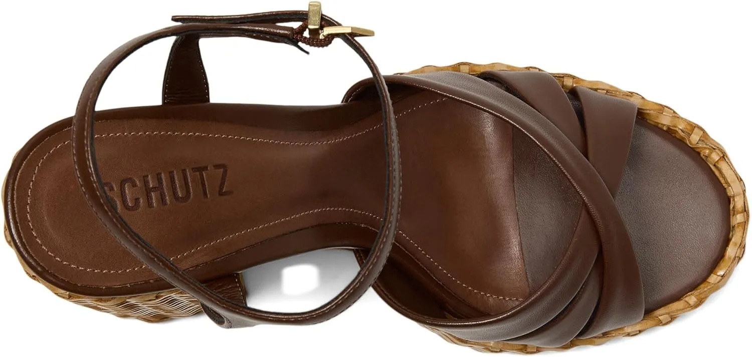 SCHUTZ Women's Keefa Straw Sandal