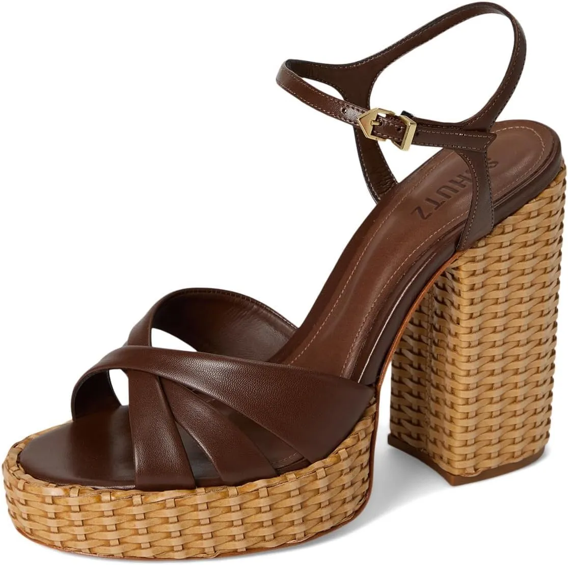 SCHUTZ Women's Keefa Straw Sandal