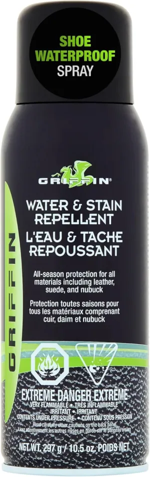 Shoe Protector Spray – Long-Lasting Water & Stain Repellent – Water Repellent Spray for Boots, Coats & More