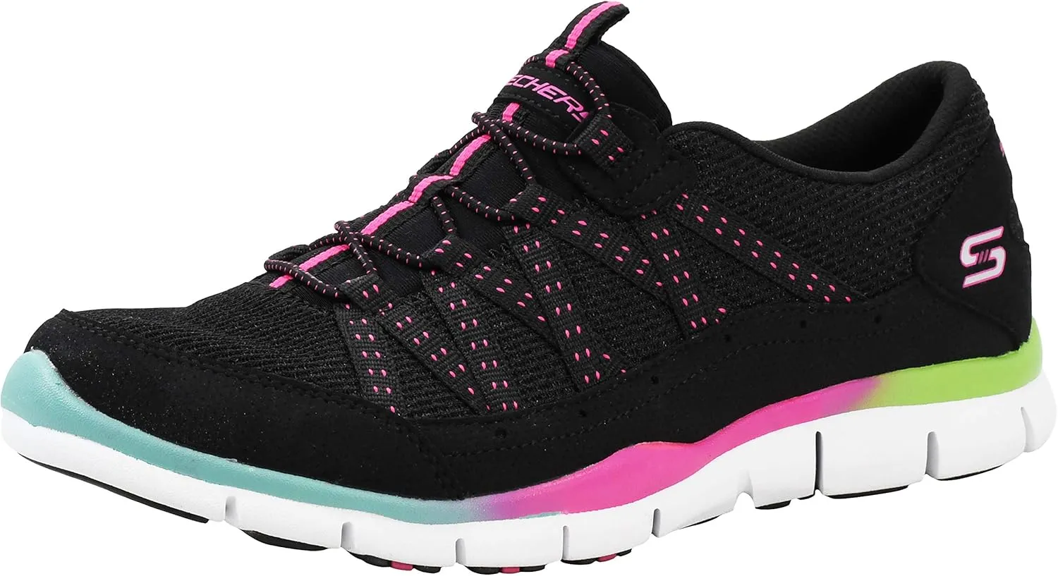 Skechers Women's Gratis Strolling Black/Multi Sneakers 8 M US