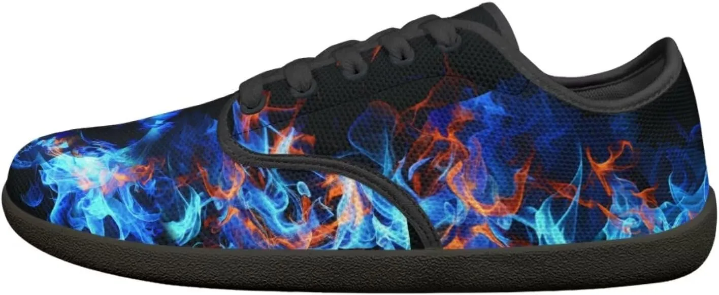 Skull Print Walking Shoes Running Sneakers Fashion Work Flats Lace-Up Driving Loafers for Women