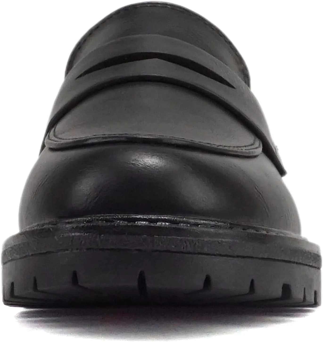 Soda “Raya-2” ~ Little Kids/Children/Girls Round Toe Stitch Detail Lug Sole Low Heel Penny Loafer Shoe