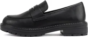 Soda “Raya-2” ~ Little Kids/Children/Girls Round Toe Stitch Detail Lug Sole Low Heel Penny Loafer Shoe