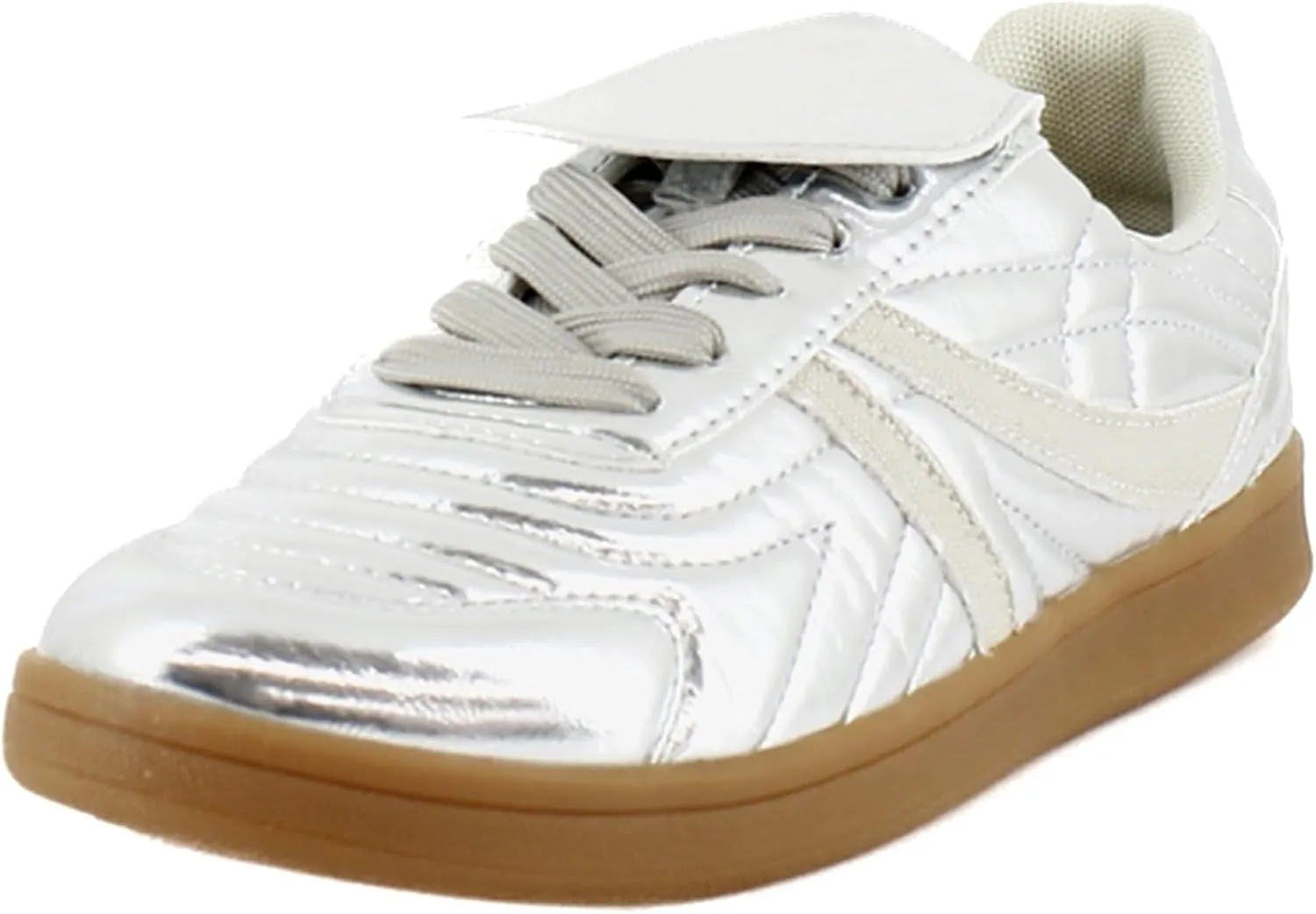 Steve Madden Women's Madrid Sneaker, Silver, 10