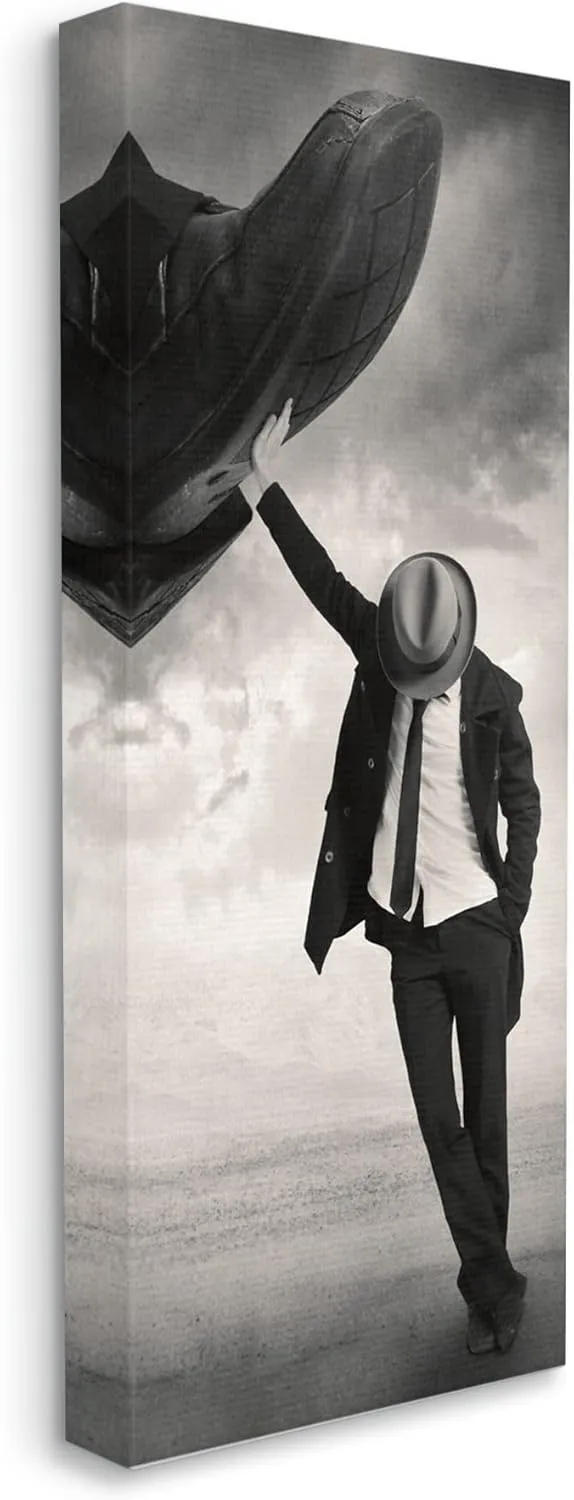 Stupell Industries Monochrome Suit Tie Photography Cloudy Sky Hand Shoe, Design by Tommy Ingberg