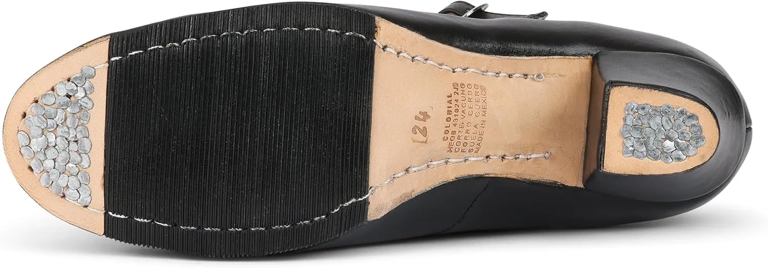 Tonantzin 227 Women's Folklorico Flamenco Dance Shoes with Nails, Leather, 6cm Heel