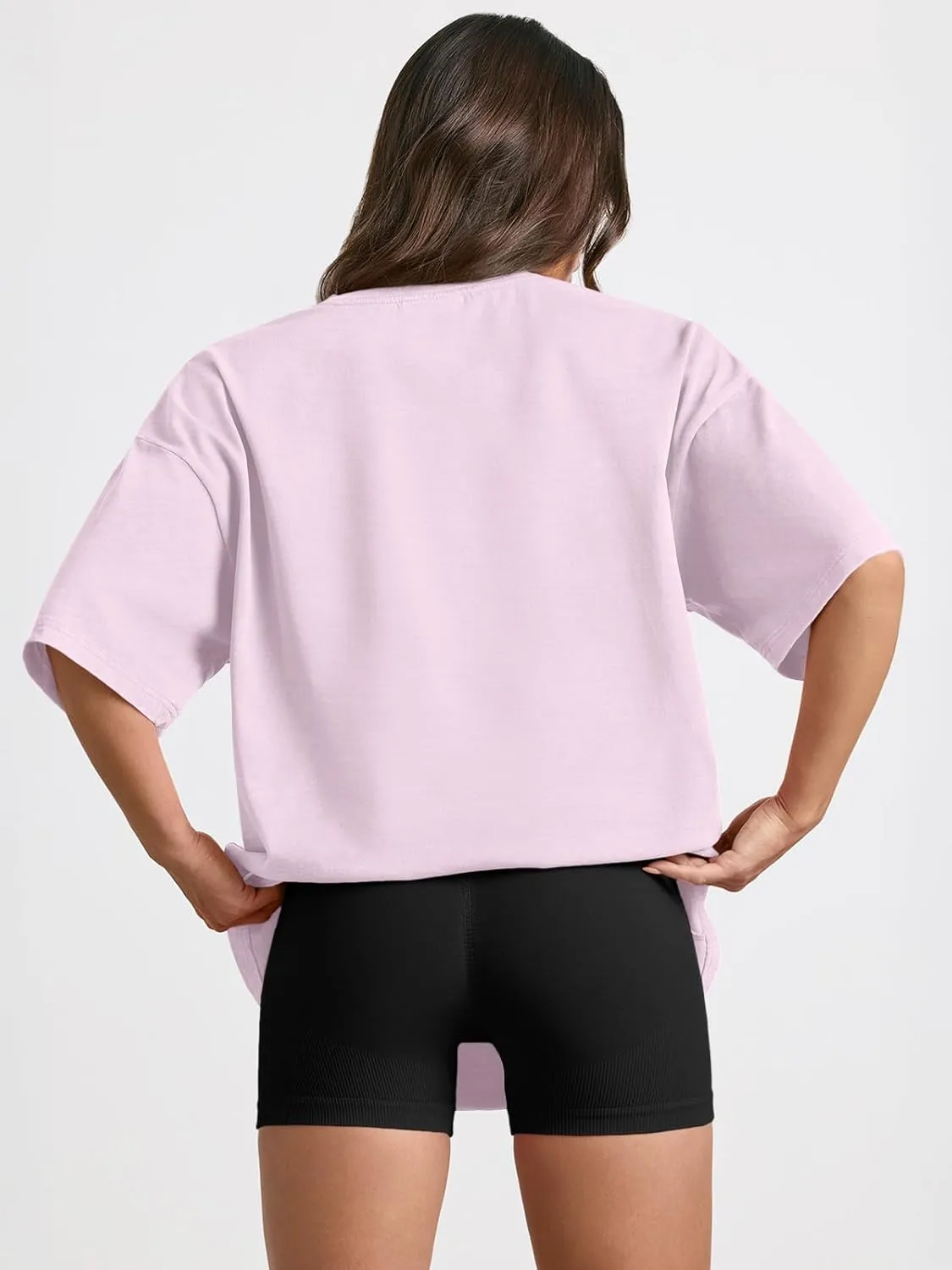 Trendy Queen Womens Oversized Summer T Shirts Fashion Workout Plus Size Tops Short Sleeve Beach Vacation Gym Clothes 2025