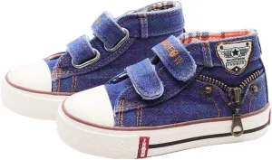 Trendy Toddler Canvas and Rubber Sole Shoe Blue-8