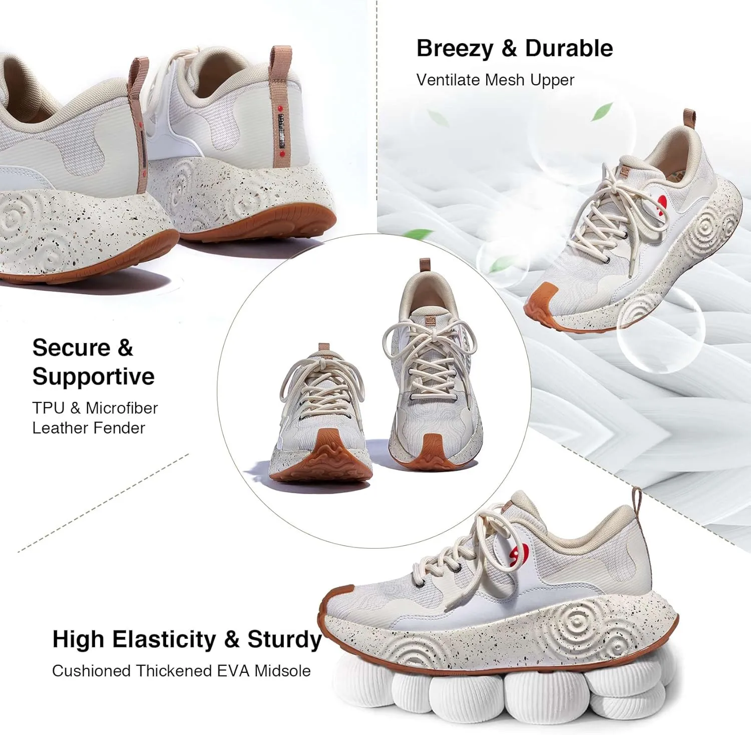 UIN Women's Platform Walking Shoes Casual Comfortable Art Painted Travel Fashion Sneaker Brava