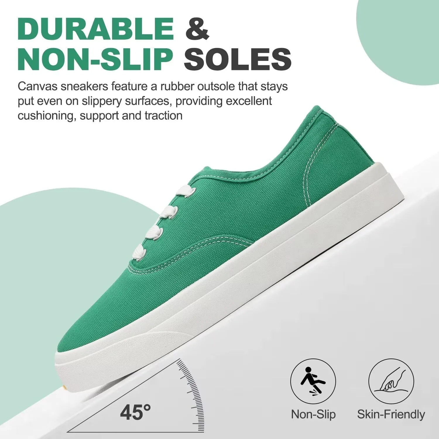 Unisex Low Top Canvas Shoes, Lace-up Canvas Sneakers, Womens Canvas Slip On Shoes, Casual Tennis Shoes for Men - Multiple Colors - Full Size