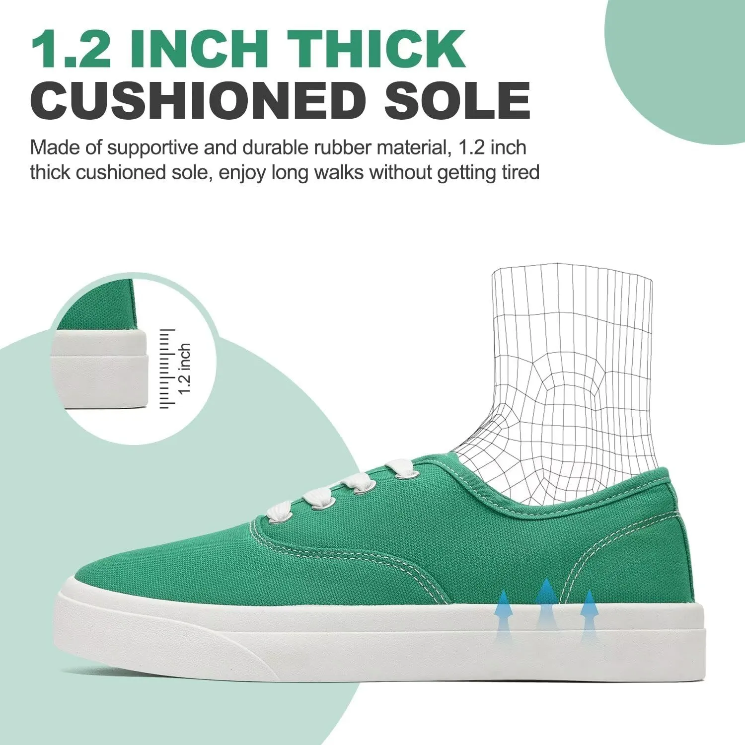 Unisex Low Top Canvas Shoes, Lace-up Canvas Sneakers, Womens Canvas Slip On Shoes, Casual Tennis Shoes for Men - Multiple Colors - Full Size