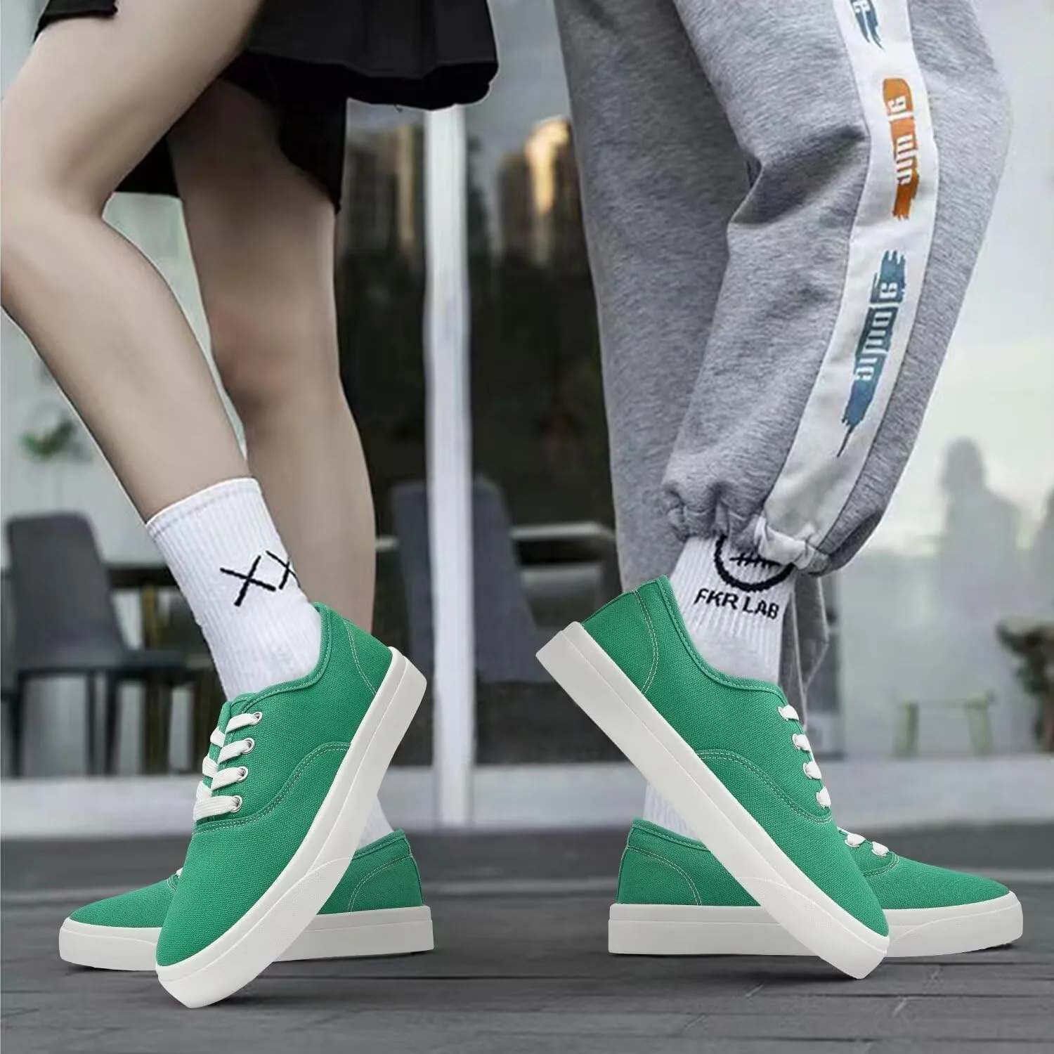 Unisex Low Top Canvas Shoes, Lace-up Canvas Sneakers, Womens Canvas Slip On Shoes, Casual Tennis Shoes for Men - Multiple Colors - Full Size