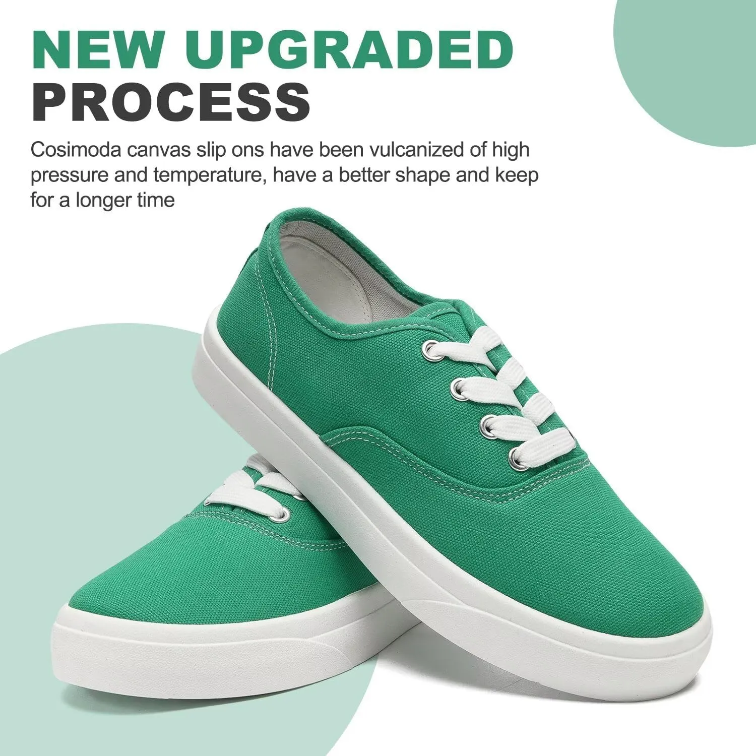 Unisex Low Top Canvas Shoes, Lace-up Canvas Sneakers, Womens Canvas Slip On Shoes, Casual Tennis Shoes for Men - Multiple Colors - Full Size