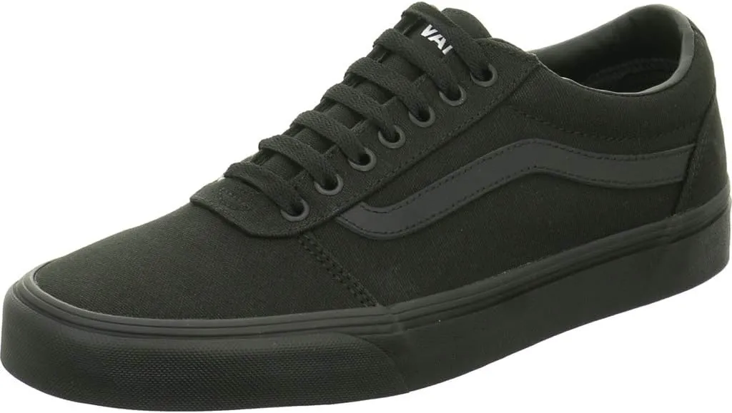 Vans Men's Ward Sneaker, Canvas Black/Black, 8