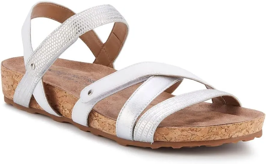 Walking Cradles Pool Womens Sandal BM US WhiteSilverLizardMetallic
