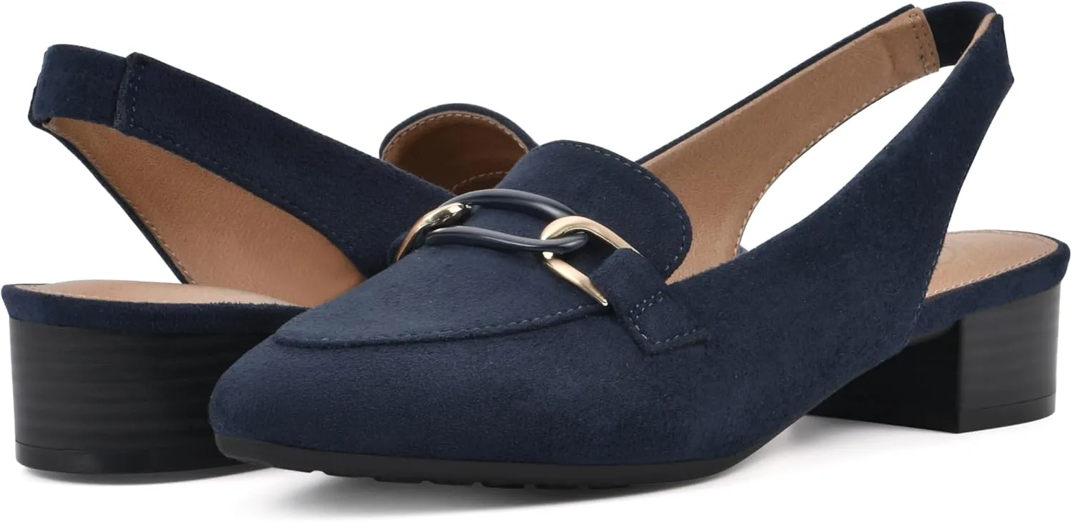 WHITE MOUNTAIN Women's Boreal Low Block Loafer Heel