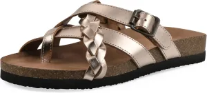 WHITE MOUNTAIN Women's Harrington Braided Signature Comfort-Molded Footbed Sandal