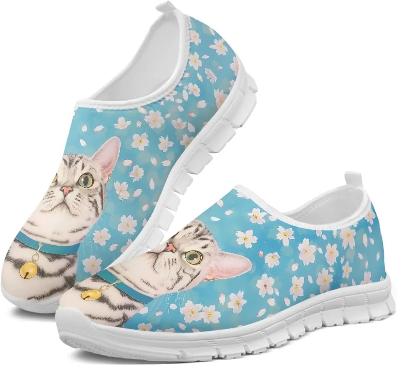 Women's Cat Business Loafers Casual Low Top Barefoot Flats Shoes Leisure Sneakers for Birthday