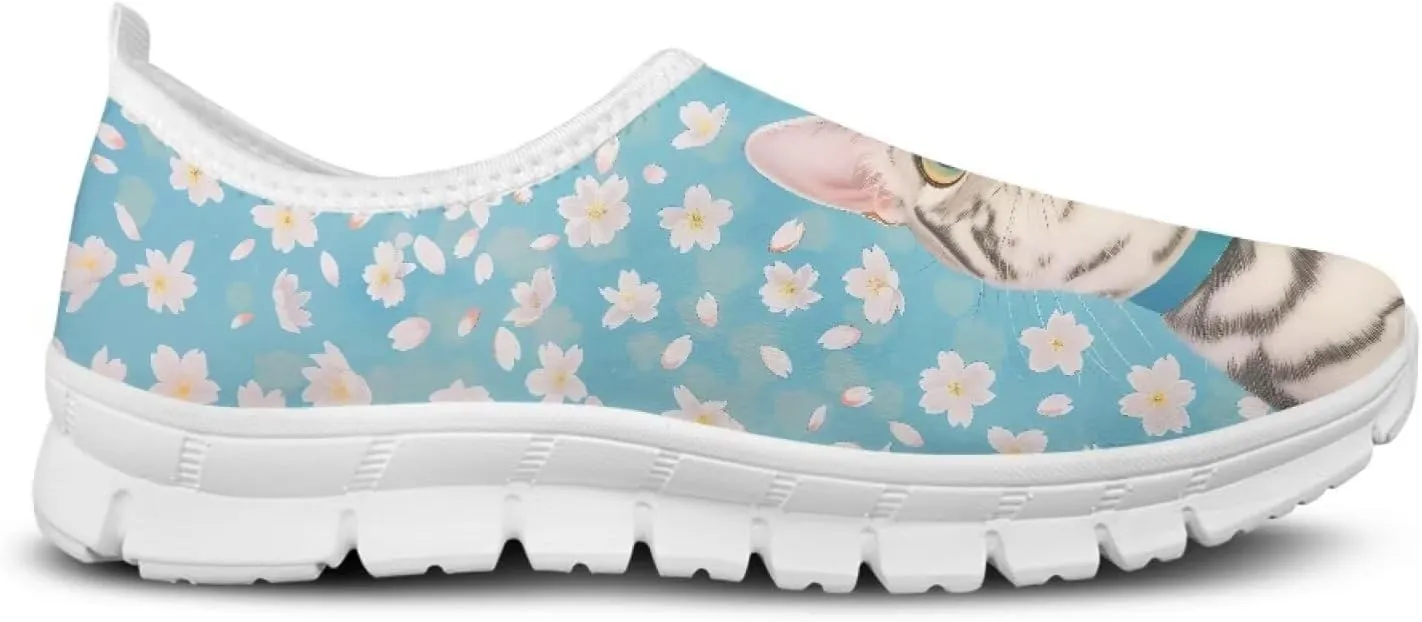 Women's Cat Business Loafers Casual Low Top Barefoot Flats Shoes Leisure Sneakers for Birthday